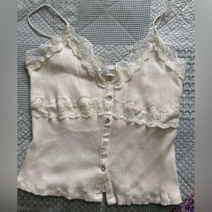 White lace tank top